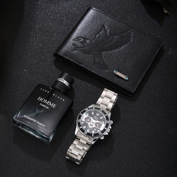 Conjunto de acessórios carteira, relógio e perfume - Image 2