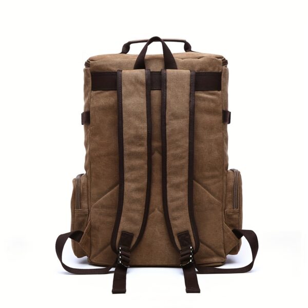 Mochila masculina retro lona de viagem - Image 5