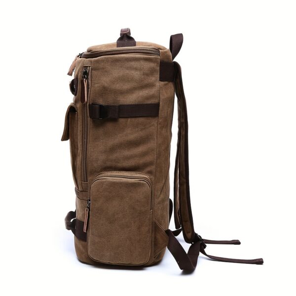 Mochila masculina retro lona de viagem - Image 3