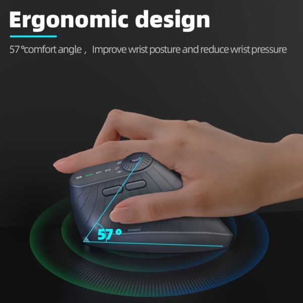 Mouse ergonômico vertical recarregável Sem fio - Image 5