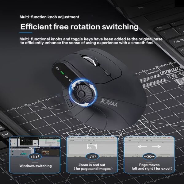 Mouse ergonômico vertical recarregável Sem fio - Image 10